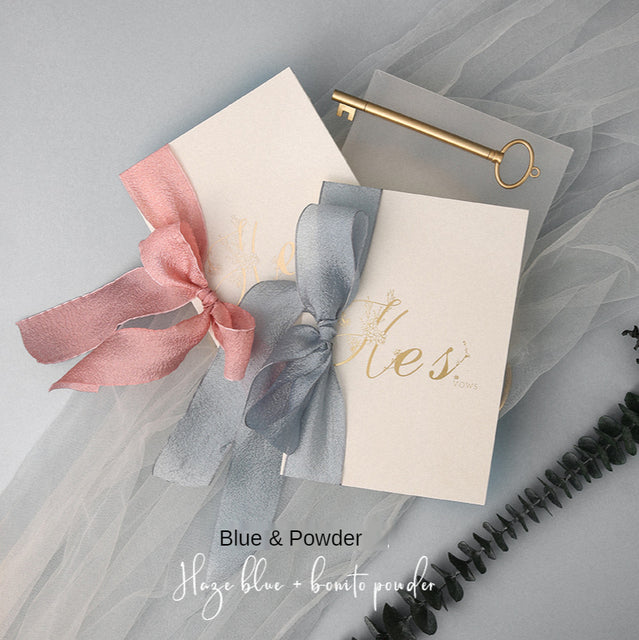 Vow Books, His & Her Props with Key Decor, 2 Pcs - 6 Colors