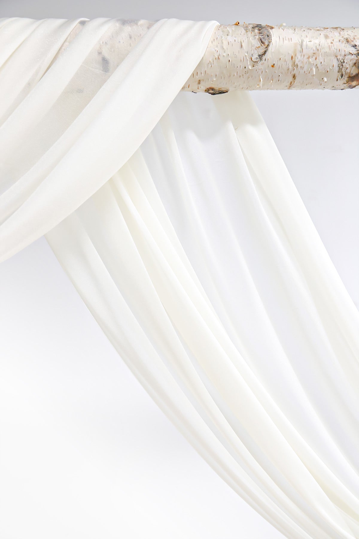 2 Pcs Rustic Wedding Arch Draping 29"w x 19.7ft - Romantic Ivory
