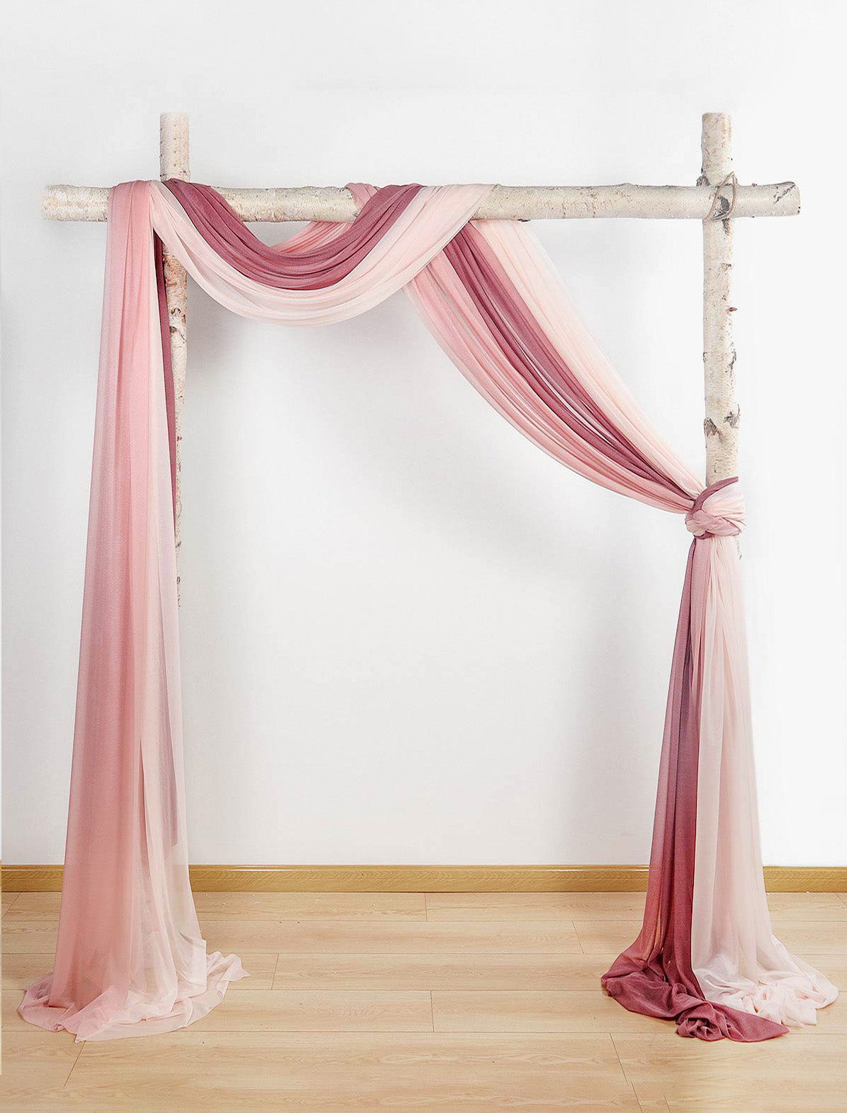 3 Pcs Romantic Wedding Arch Draping 29"w x 19.7ft - Dusty Pink & Mauve & Blush Pink