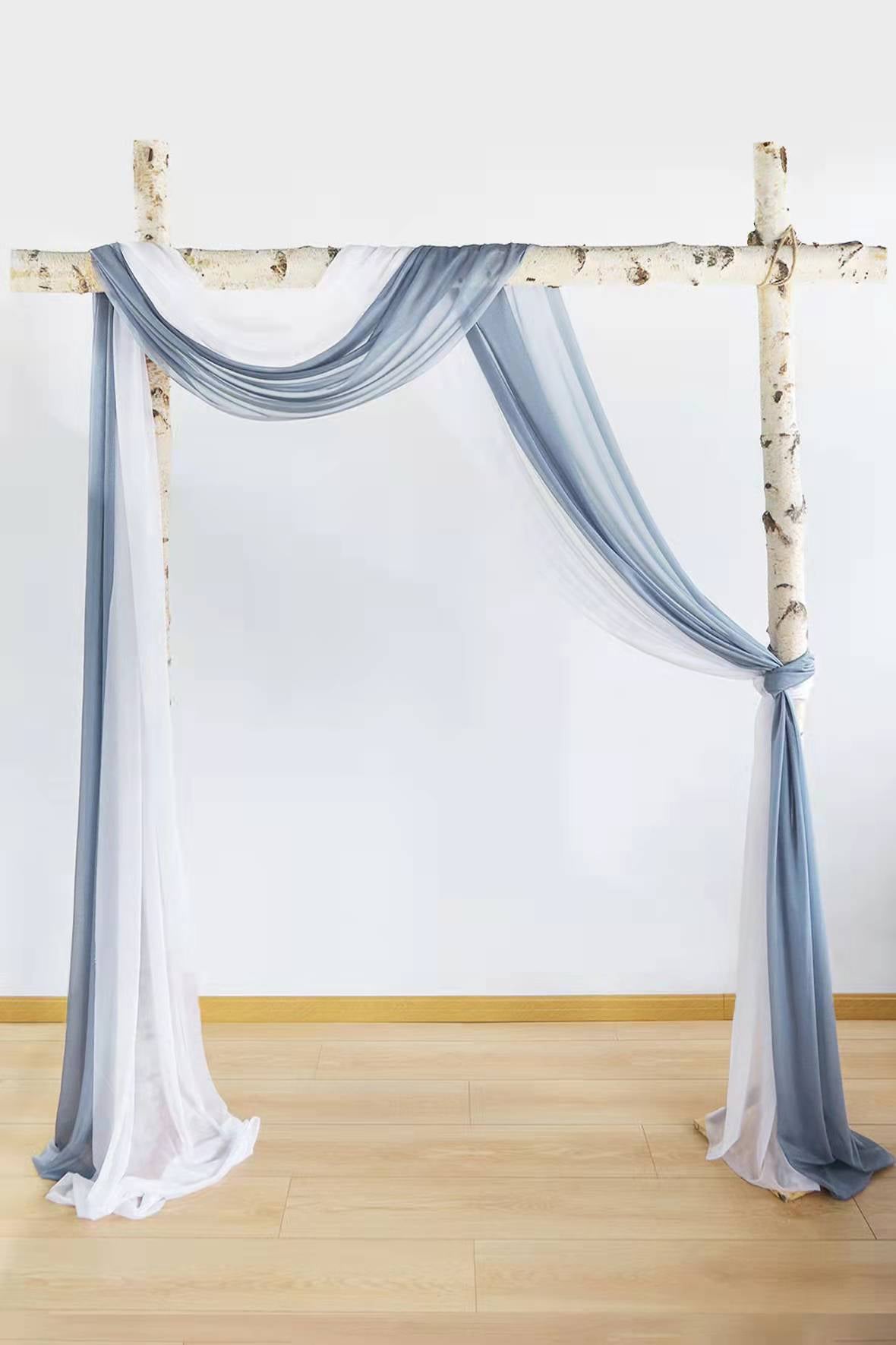 2 Pcs Rustic Wedding Arch Draping 29"w x 19.7ft - 5 Colors