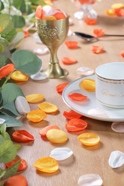 Silk Rose Petals 400 Pcs - Vibrant Orange